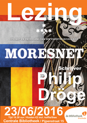 Lezing: Lezing Philip Dröge over zijn boek Moresnet: Opkomst en ondergang van een vergeten buurlandje 